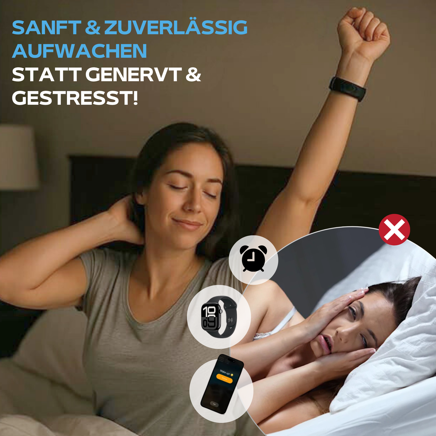 Wakey® - Smarte Vibration sanftes & zuverlässiges aufwachen